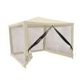 Gazebo idrorepellente con zanzariere 3x3m ferro ecrù Dakar Promotion