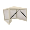 Water-Repellent Gazebo with Mosquito Netting 3x3m Ecru Iron Dakar Promotion