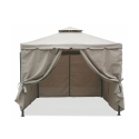 Gazebo idrorepellente 3x3m 4 tende laterali ferro tortora Tangeri On Sale