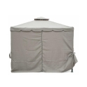 Gazebo idrorepellente 3x3m 4 tende laterali ferro tortora Tangeri Offers