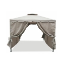 Gazebo idrorepellente 3x3m 4 tende laterali ferro tortora Tangeri Sale
