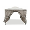 Gazebo idrorepellente 3x3m 4 tende laterali ferro tortora Tangeri Sale
