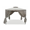 Gazebo idrorepellente 3x3m 4 tende laterali ferro tortora Tangeri Discounts