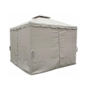Gazebo idrorepellente 3x3m 4 tende laterali ferro tortora Tangeri Catalog
