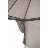 Gazebo idrorepellente 3x3m 4 tende laterali ferro tortora Tangeri Choice Of