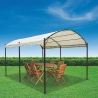 Water-Repellent Gazebo Tunnel 3x4m with 6 Iron Poles Ecru Lomek On Sale