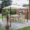 3x3m Garden Gazebo with Water-Repellent Polyester Canopy Sahara On Sale