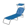 Reclining and Foldable Beach Lounger with Sunshade Vieste Discounts