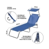 Reclining and Foldable Beach Lounger with Sunshade Vieste Cheap