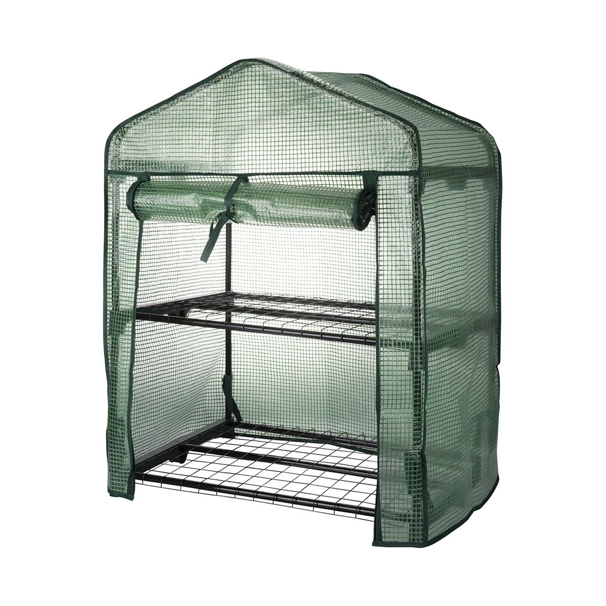 Lomea 2-Tier Balcony Greenhouse with Protective Cover
