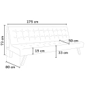 Sapphire 3-seater leatherette sofa bed for home and public places ready for bed 