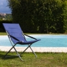 Panama Padded Folding Garden Recliner Chair with Armrests On Sale