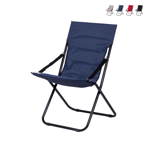 Panama Padded Folding Garden Recliner Chair with Armrests Promotion
