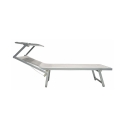 Aluminum Beach and Garden Lounger with Sunshade Riccione Buy