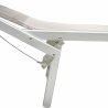 Aluminum Beach and Garden Lounger with Sunshade Riccione 