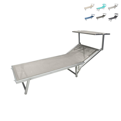 Aluminum Beach and Garden Lounger with Sunshade Riccione Promotion