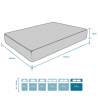 King-Size mattress waterfoam 180x200x26cm with removable cover Premium Measures