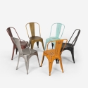 Vintage Industrial Metal Dining Chairs, Shabby Chic Style 