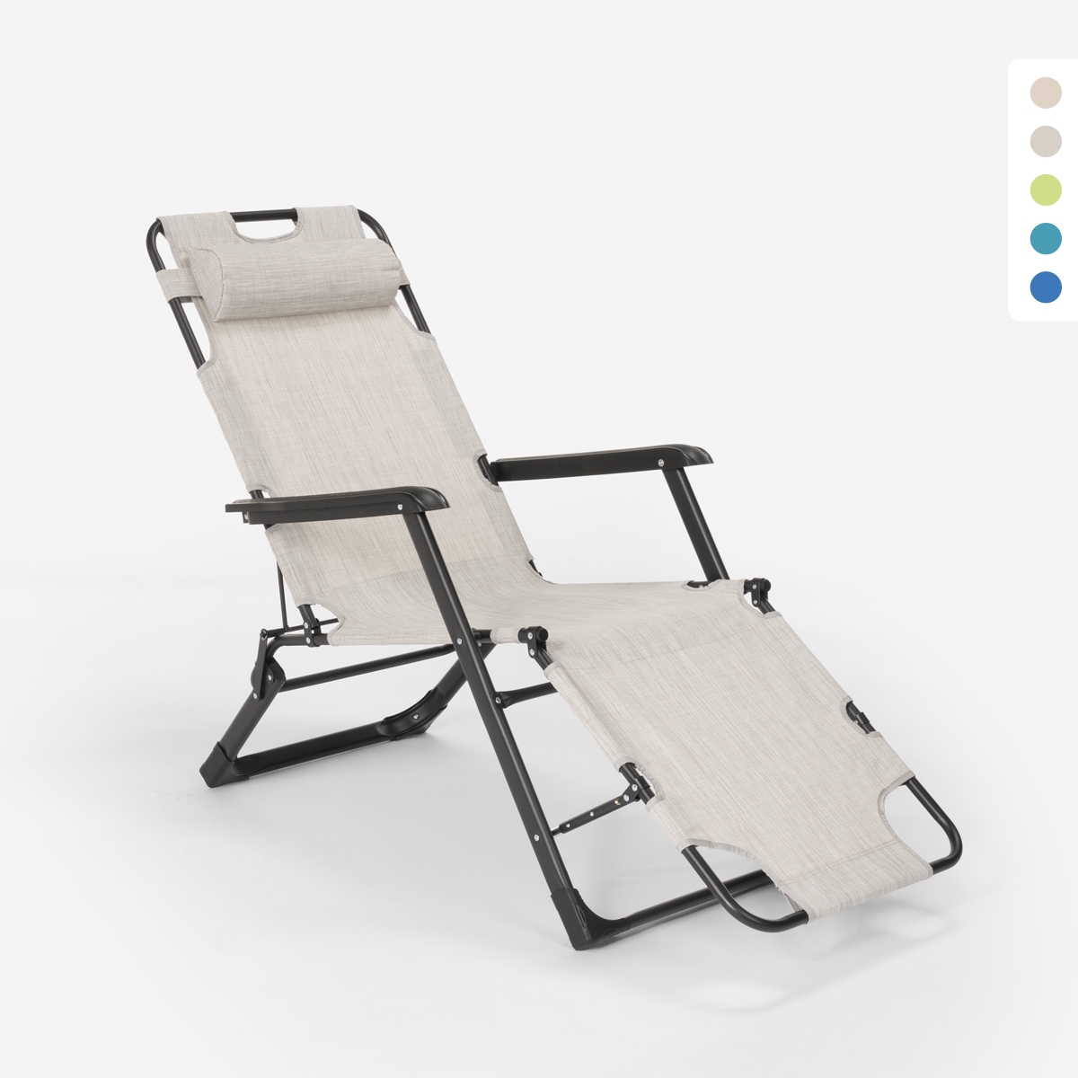 Multi-position folding beach and garden deck chair Zero Gravity Emily Lux Promotion