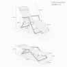 2 Emily Lux Zero Gravity Foldable Reclining Beach & Garden Chairs 