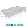 Single mattress waterfoam 90x200x26cm with removable cover Premium Measures