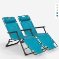2 Emily Lux Zero Gravity Foldable Reclining Beach & Garden Chairs Promotion