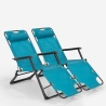 2 Emily Lux Zero Gravity Foldable Reclining Beach & Garden Chairs 