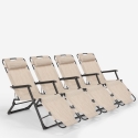 Set of 4 Emily Lux Zero Gravity Folding Beach Garden Lounge Chairs, Multi-Position 