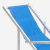 2 Folding Beach Lounge Chairs with Armrests, Aluminum, Riccione Gold Lux 