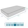 Small double mattress waterfoam 120X190x26cm with removable cover Premium Measures