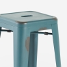 Vintage Industrial Metal Bar Stool for Kitchen, H78cm Steel Stale Characteristics