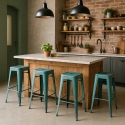 Vintage Industrial Metal Bar Stool for Kitchen, H78cm Steel Stale Sale