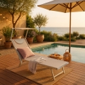 Set of 2 Santorini Professional Aluminum Sun Loungers for Beach Catalog