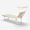 Set of 2 Santorini Professional Aluminum Sun Loungers for Beach 