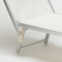 Set of 4 Santorini Folding Sun Loungers With Headrest And Adjustable Backrest 