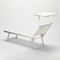 Set of 4 Santorini Folding Sun Loungers With Headrest And Adjustable Backrest 