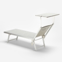 Set of 4 Santorini Folding Sun Loungers With Headrest And Adjustable Backrest 