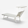 Set of 4 Santorini Folding Sun Loungers With Headrest And Adjustable Backrest 