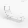 Set of 4 Santorini Folding Sun Loungers With Headrest And Adjustable Backrest 
