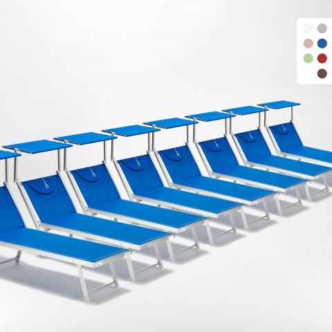 Set of 20 Santorini Aluminum Beach Sun Loungers Promotion