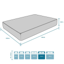 Queen-Size Double Mattress 160X190 in 25 cm Multilayered Memory Plus Measures