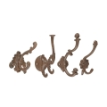 Set of 4 Assorted Classic Style Cast Iron Wall Hooks Promotion