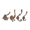 Set of 4 Assorted Classic Style Cast Iron Wall Hooks Promotion