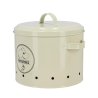 Tin Kitchen Potato Storage Canister with Vented Lid and Print Design Sale