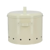 Tin Kitchen Potato Storage Canister with Vented Lid and Print Design Discounts