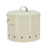 Tin Kitchen Potato Storage Canister with Vented Lid and Print Design Catalog