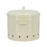 Tin Kitchen Potato Storage Canister with Vented Lid and Print Design Model