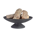 Round Black Cast Iron Outdoor Garden Fire Pit, 50cm On Sale