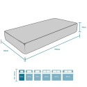 Small Single Mattress 19 cm 80X190 with 9-Zone Memory Foam Deluxe Measures