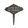 Cast Iron Garden Sign Post "Keep Off The Grass" Promotion